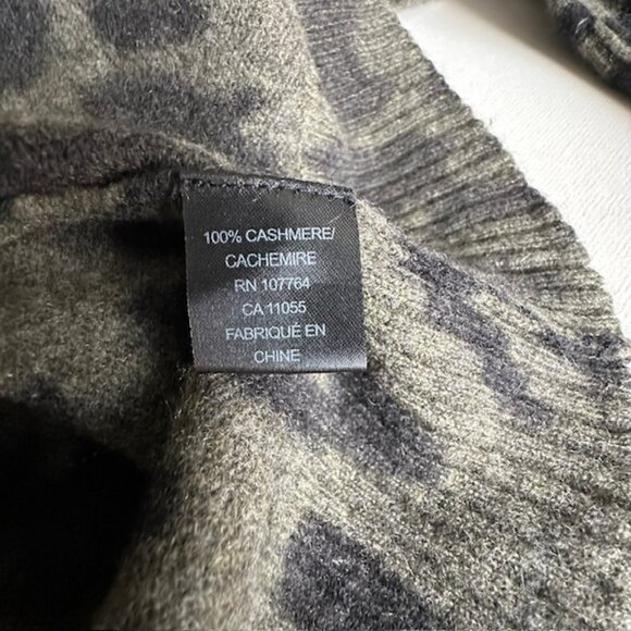 Skull Cashmere - Olive and Black Leopard print Pullover Sweater Women's Size Med - Picture 4 of 6